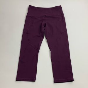 💰Bundle 3/$30 Zyia Active Capri Crop Leggings 6-8 Plum purple Stretch Gym